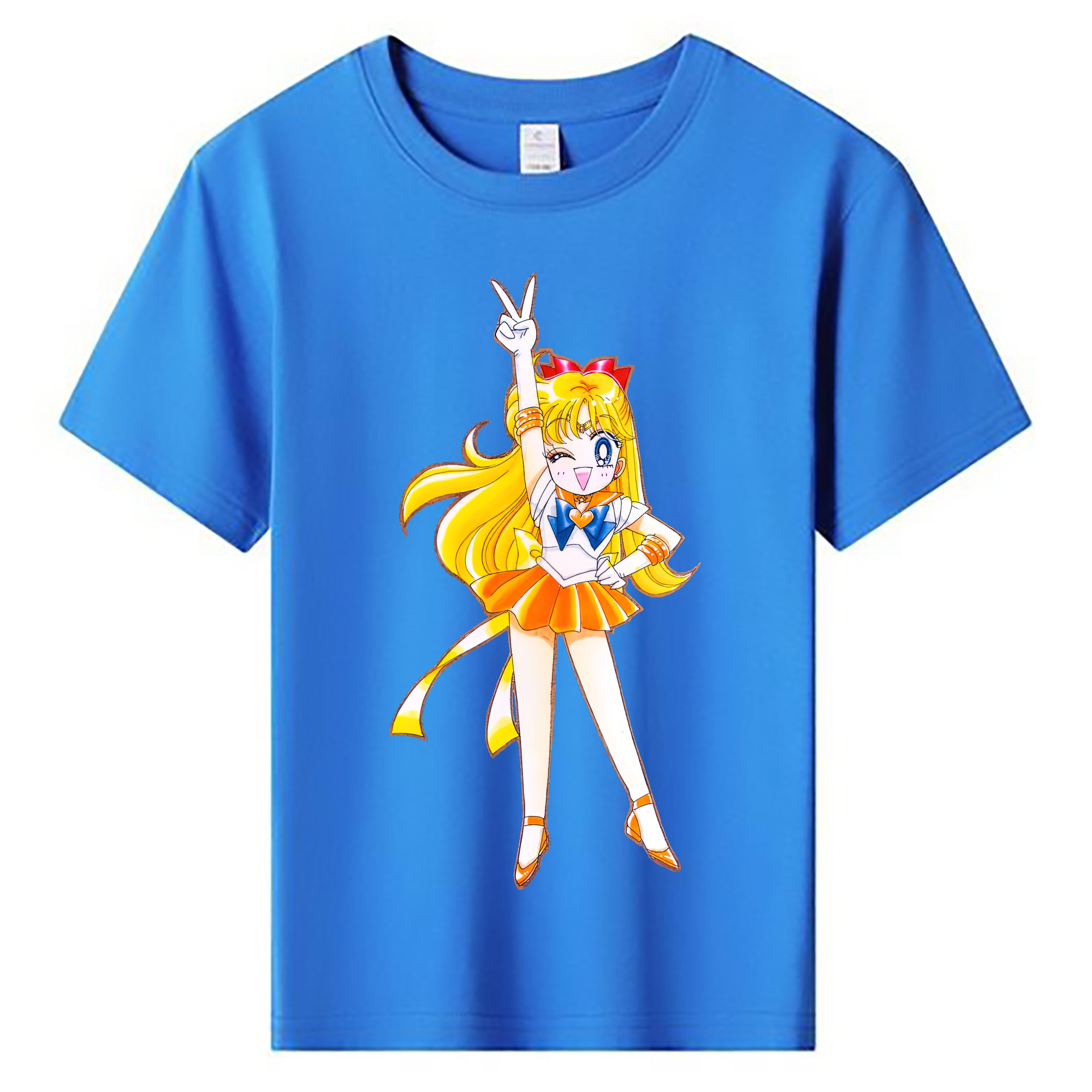 （画像用） 美少女戦士セーラームーン 愛野 美奈子 あいの みなこ Sailor Moon Aino Minako 綿100％キッズTシャツ（フロントプリント）